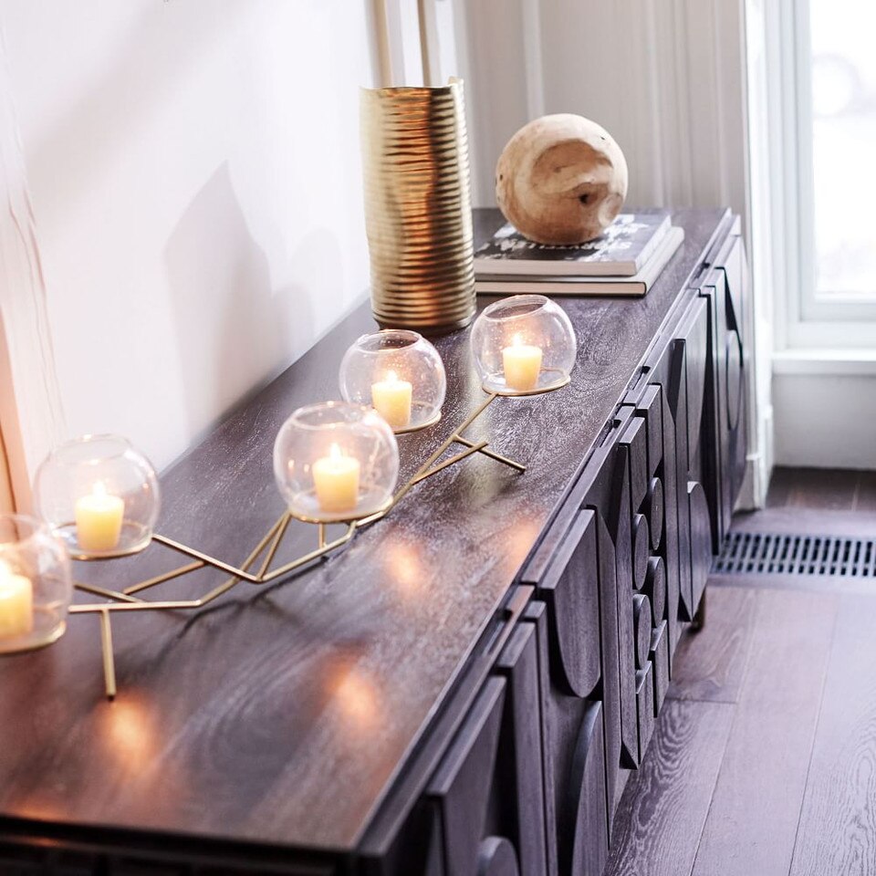 Brass + Glass Globe Centrepiece West Elm UK